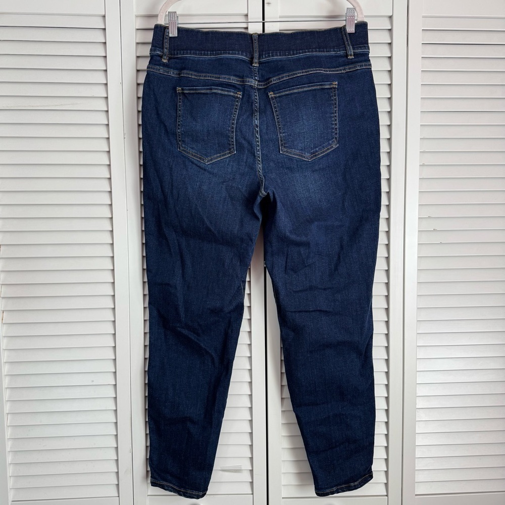 SPANX Ankle High Rise Pull On Skinny Blue Jeans Stretch Shaping Slimming Size 1X - Picture 3 of 8